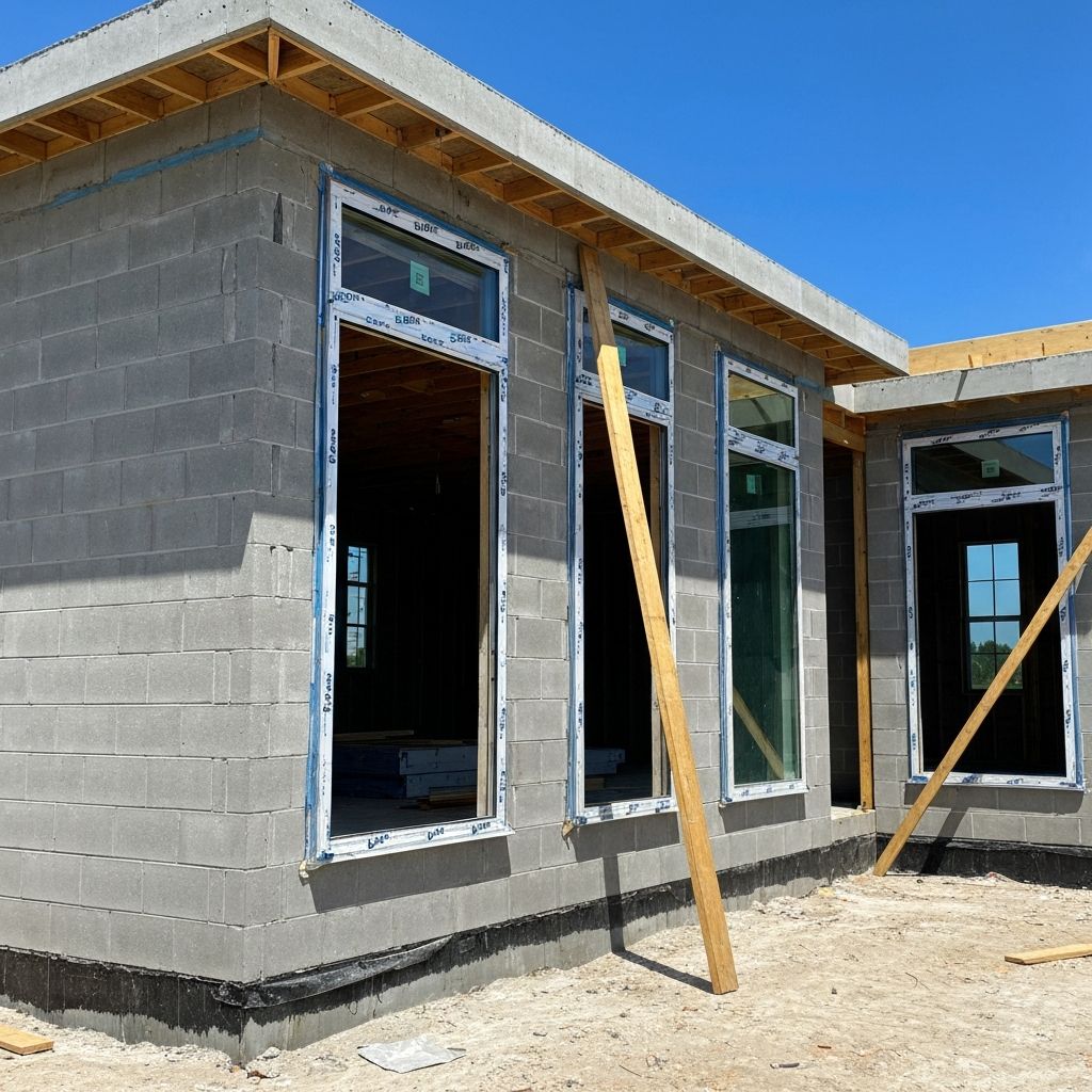 Home construction in progress