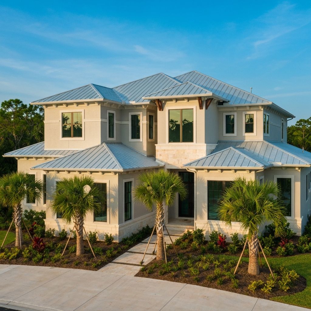 Custom coastal home new construction